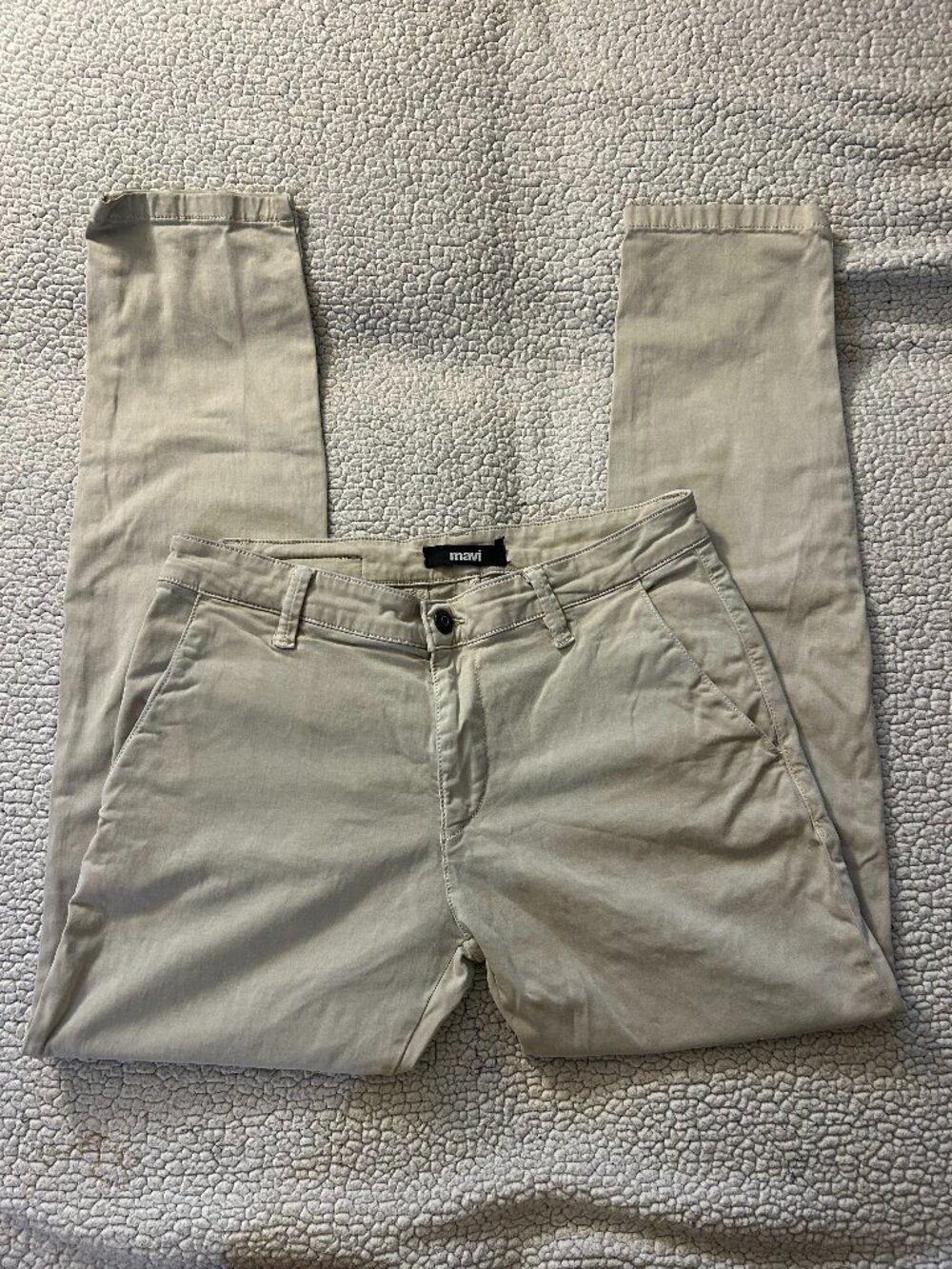 Mavi -- johnny cotton slim leg khaki chino pants